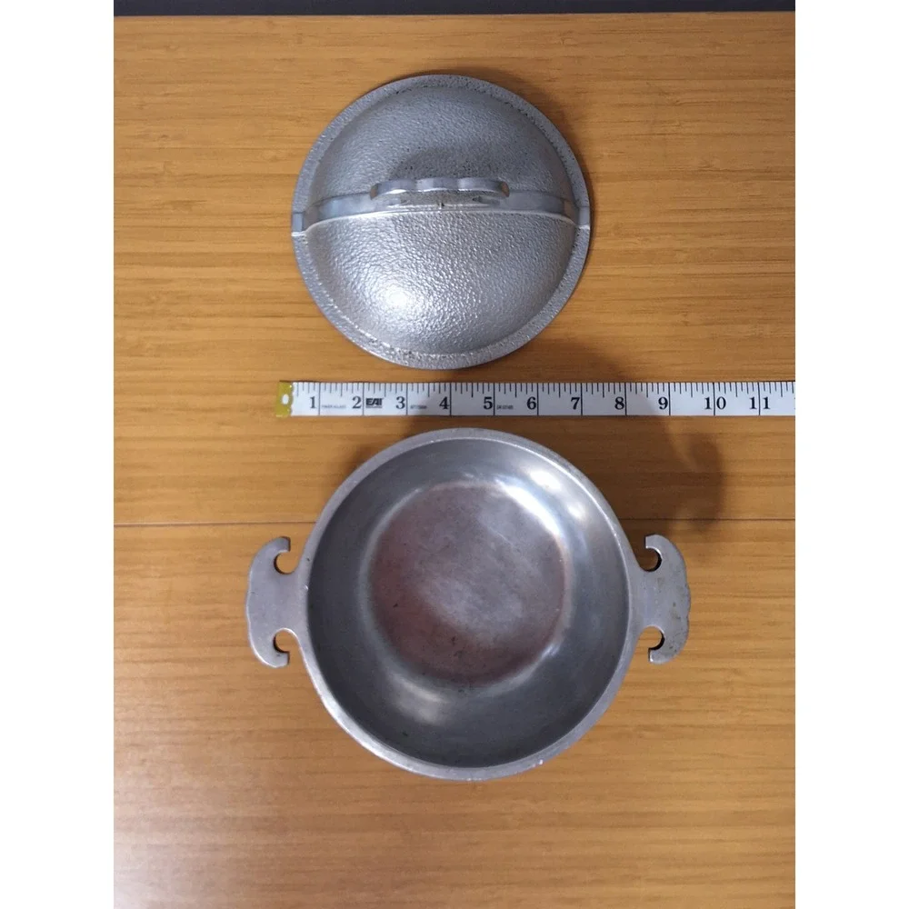 Vintage Guardian Service Hammered Aluminum Round Dutch Oven Pot with Lid 7